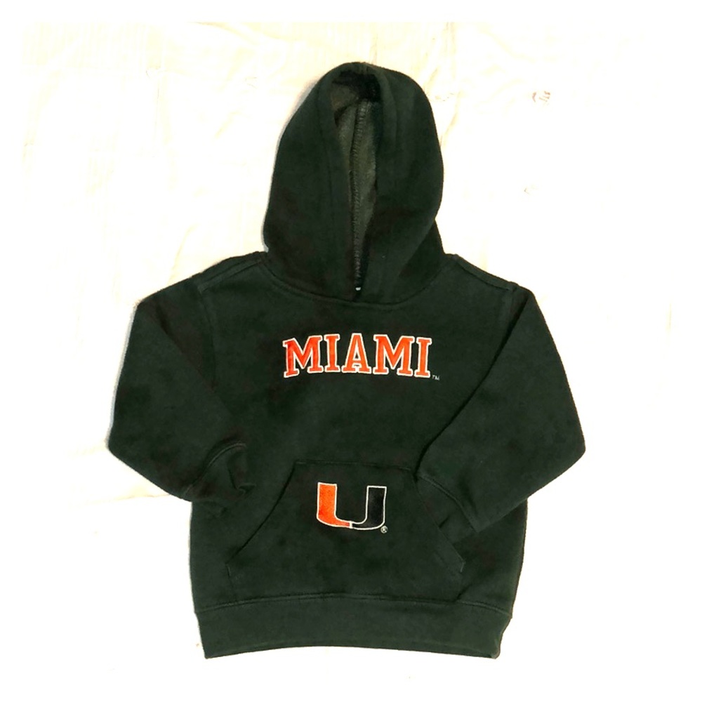 The U of Miami size 2T hoodie